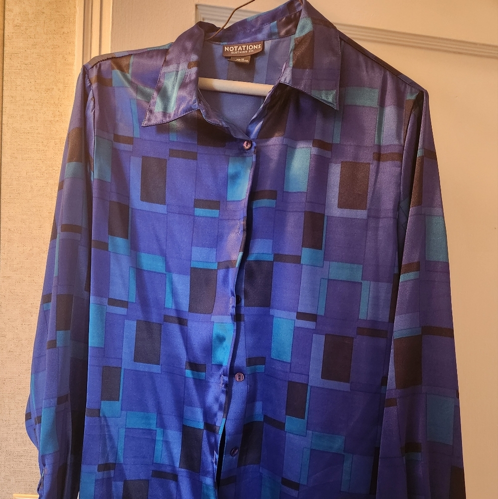 Geometric print blouse